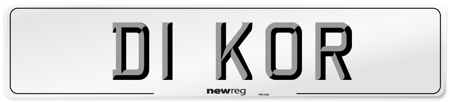 D1 KOR Number Plate from New Reg
